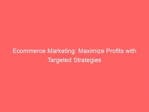 ecommerce marketing maximize profits with targeted strategies 149294