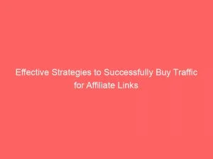 Effective Strategies To Successfully Buy Traffic For Affiliate Links 143531
