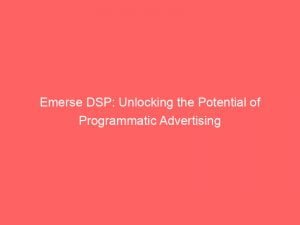 Emerse Dsp Unlocking The Potential Of Programmatic Advertising 145861