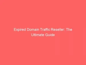 Expired Domain Traffic Reseller: The Ultimate Guide 2 Expired Domain Traffic Reseller The Ultimate Guide 145237