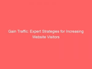 gain traffic expert strategies for increasing website visitors 143814