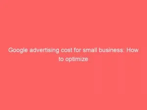Google Advertising Cost For Small Business How To Optimize 151491