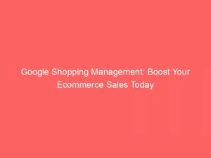 Google Shopping Management Boost Your Ecommerce Sales Today 150423