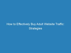 how to effectively buy adult website traffic strategies 144628