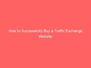 how to successfully buy a traffic exchange website 144476