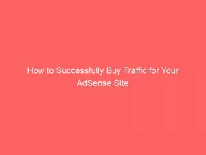 How To Successfully Buy Traffic For Your Adsense Site 143815