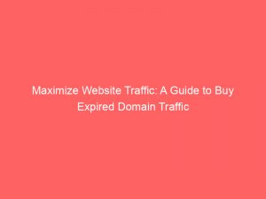 maximize website traffic a guide to buy expired domain traffic 145306