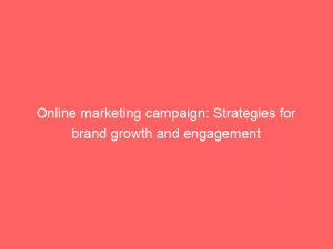 online marketing campaign strategies for brand growth and engagement 149781