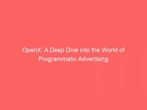 Openx: A Deep Dive Into The World Of Programmatic Advertising 9 Openx A Deep Dive Into The World Of Programmatic Advertising 145827