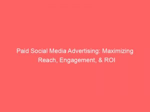 paid social media advertising maximizing reach engagement roi 149006