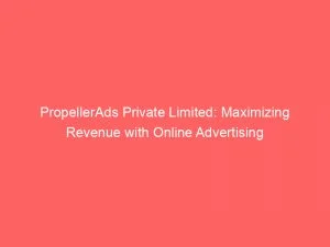 Propellerads Private Limited Maximizing Revenue With Online Advertising 145855