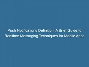 Apps, For, Messaging, Push, Realtime