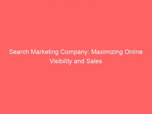 search marketing company maximizing online visibility and sales 149872