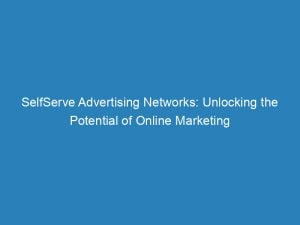 selfserve advertising networks unlocking the potential of online marketing 145152