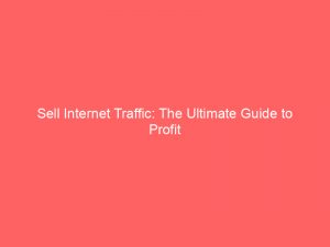 sell internet traffic the ultimate guide to profit 145449