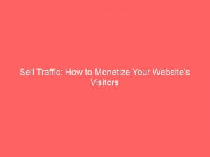 sell traffic how to monetize your websites visitors 144396