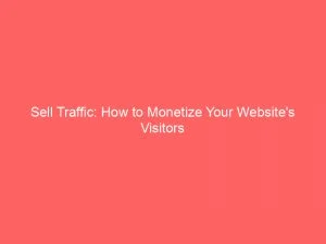 Sell Traffic: How To Monetize Your Website'S Visitors 2 Sell Traffic How To Monetize Your Websites Visitors 144396