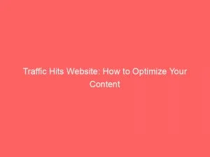 Traffic Hits Website: How To Optimize Your Content 9 Traffic Hits Website How To Optimize Your Content 144383