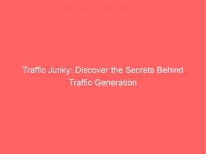 traffic junky discover the secrets behind traffic generation 146257