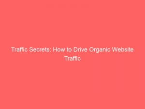 traffic secrets how to drive organic website traffic 144136