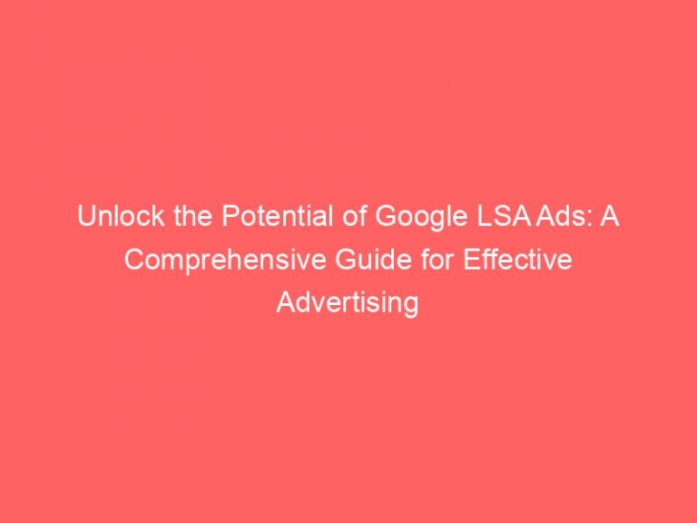 GOOGLE LSA SUPPORT visual data 7