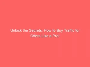 Unlock The Secrets How To Buy Traffic For Offers Like A Pro 144732