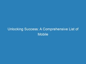 unlocking success a comprehensive list of mobile ad networks 147041