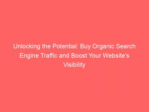 unlocking the potential buy organic search engine traffic and boost your websites visibility 144513