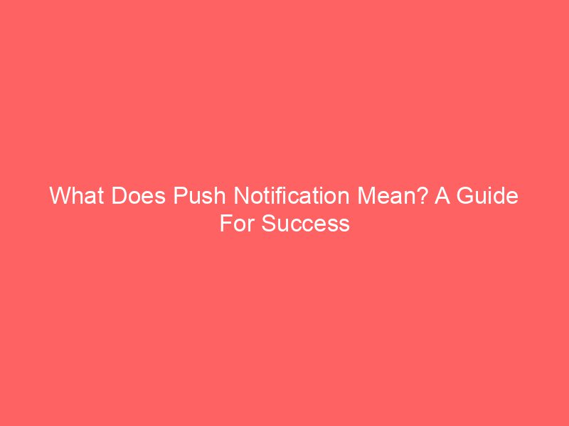 What Does Push Notification Mean? A Guide For Success Froggy Ads