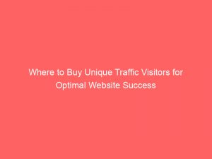 where to buy unique traffic visitors for optimal website success 145288