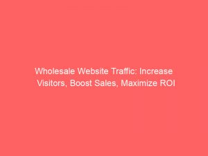 wholesale website traffic increase visitors boost sales maximize roi 145602