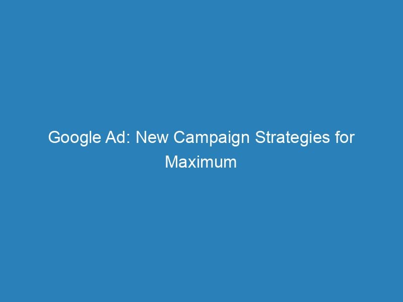 Google Ad: New Campaign Strategies For Maximum Impact - Froggy Ads