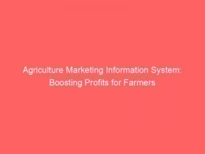 Agriculture Marketing Information System: Boosting Profits for Farmers 1 agriculture marketing information system boosting profits for farmers 309582 1