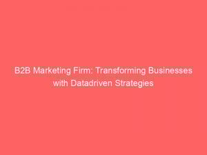 B2B Marketing Firm Transforming Businesses With Datadriven Strategies 309519 1