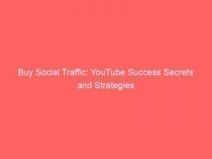 Buy Social Traffic: YouTube Success Secrets and Strategies 1 buy social traffic youtube success secrets and strategies 301392 1