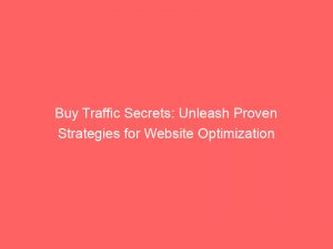 buy traffic secrets unleash proven strategies for website optimization 301121 1