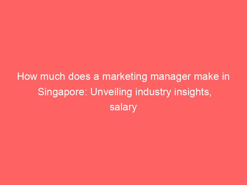 How Much Does A Marketing Manager Make