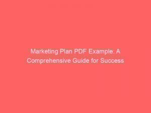 marketing plan pdf example a comprehensive guide for success 326764 1