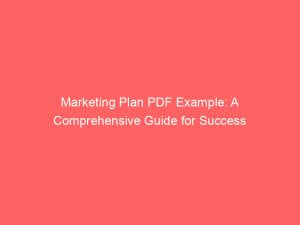 marketing plan pdf example a comprehensive guide for success 326764 1