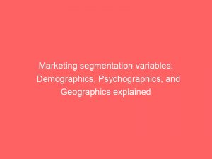 marketing segmentation variables demographics psychographics and geographics explained 307815 1