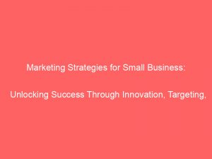 marketing strategies for small businessunlocking success through innovation targeting and adaptation 325446 1