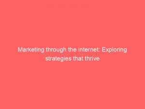 marketing through the internet exploring strategies that thrive 283328