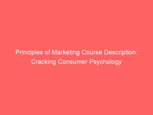 principles of marketing course description cracking consumer psychology 308054 1