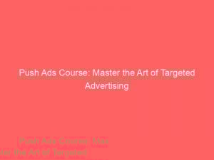 push ads course master the art of targeted advertising 293497 1