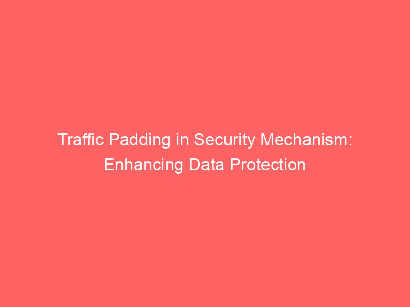 #1 Traffic Padding In Security Mechanism: Enhancing Data Protection ...