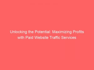 unlocking the potential maximizing profits with paid website traffic services 301789 1