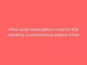 which social media platform is best for b2b marketing a comprehensive analysis of their impact on roi 334413 1