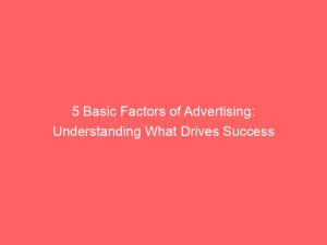 5 basic factors of advertising understanding what drives success 347378 1