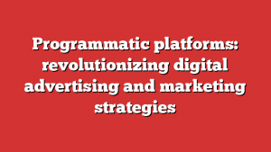 Programmatic platforms: revolutionizing digital advertising and marketing strategies