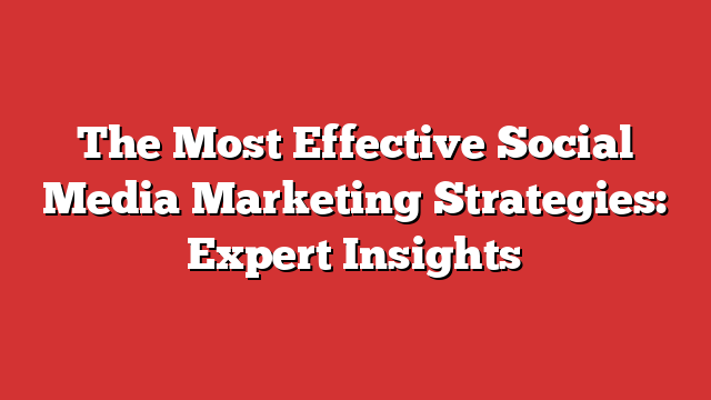 The Most Effective Social Media Marketing Strategies Expert Insights Froggy Ads